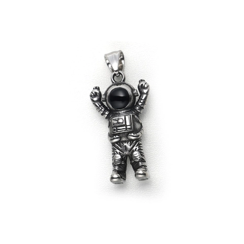 Astronauta Subacqueo Ciondolo Collana Acciaio Inossidabile Spaceman Stella Rosa Hip Hop Punk Gioielli Per Uomo Donna