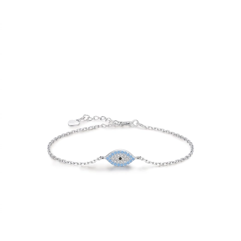 925 Sterling Silber Armband Böser Blick Türkis Zirkon Verstellbare Kette Modeschmuck Für Damen