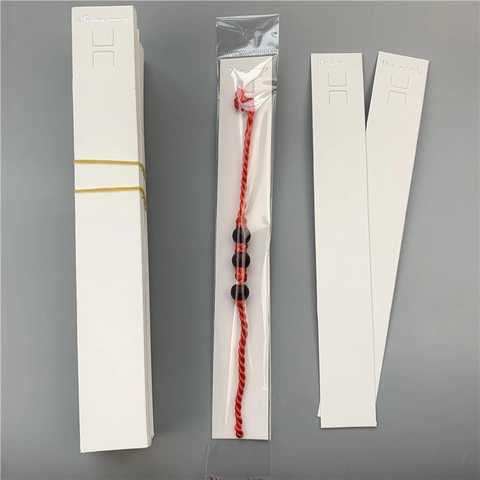 Jewelry Display Cards And Packaging Bags White Paper Cardboard For Bracelets Necklaces Transparent Plastic Self Sealing Bags