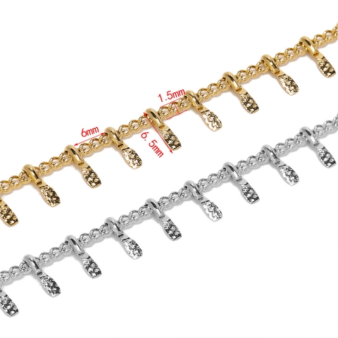 Cadena De Borlas De Acero Inoxidable Accesorios Para Joyas DIY Cadena De Flecos De Metal Oro Plata Estilo Boho