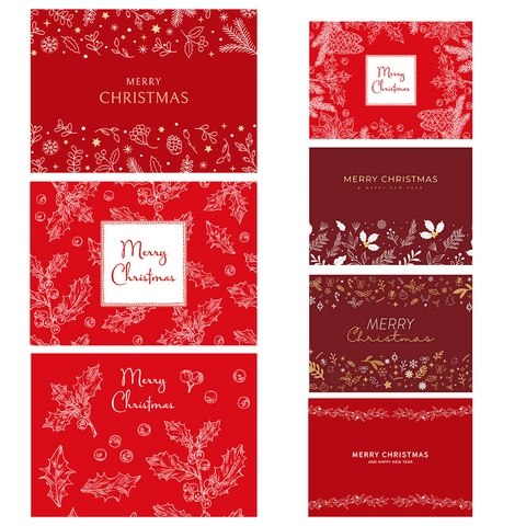 Christmas Placemats Faux Linen Polyester Heat Insulated Printed Dinner Table Decoration Festive Holiday Home Decor