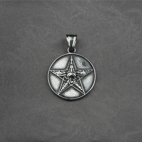 Collana Con Pendente Pentagramma Baphomet Teschio Retro Acciaio Inossidabile Gioielli Streetwear Punk Gotico Per Uomini Donne