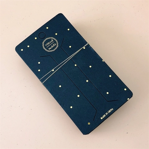 Schmuck Display Karten Halskette Verpackung Tags Karton Goldprägung Handgefertigt Design Hängeetiketten Für Brosche Zubehör
