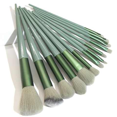 Professionelle Make-up-Pinsel Weiche Synthetikfasern Mit Tragbarem Samtbeutel Für Lidschatten Und Rouge