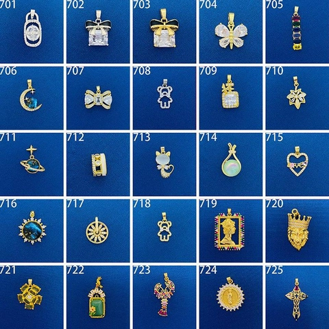 Collana Pendente Fai Da Te Acciaio Al Titanio Zirconi Colorati Cuore Farfalla Croce Malocchio Gioielli Placcati Oro