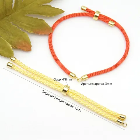 Adjustable Bracelet Cord Rope Milan Nylon Thread With Gold Plated Brass Clasp For DIY Jewelry Making Handwoven