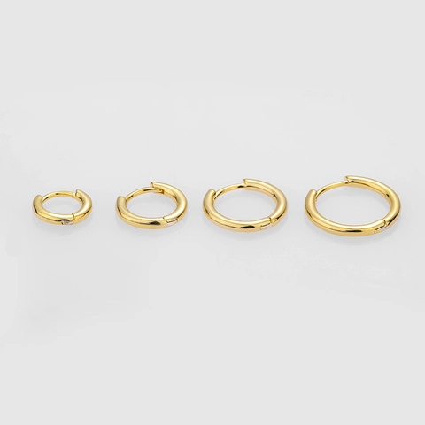 925 Sterling Silver Hoop Earrings Minimalist Round Huggie Sleeper Earrings For Women Men Unisex Geometric Jewelry Gift