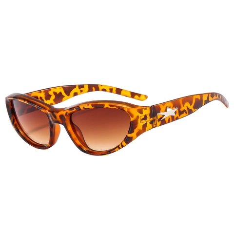 Occhiali Da Sole Cat Eye Per Donna Retrò Stile Y2K Decorazione Stella Metallo Montatura PC Protezione UV400 Esterno