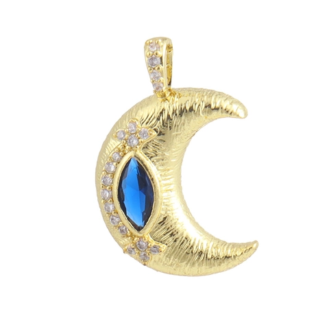 Ciondoli Charms DIY Rame Placcato Oro 18K Zirconia Smalto Malocchio Luna Sole Cuore Farfalla Pantofola Creazione Gioielli