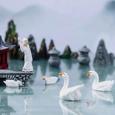 Κινεζικό Στυλ Μικροτοπίο Προσομοιωμένο Βραχόκηπο Ρητίνη Στολίδια Μικροσκοπικός Κήπος Τραπέζι Τσάι Μπονσάι Φιγούρα Διακόσμηση