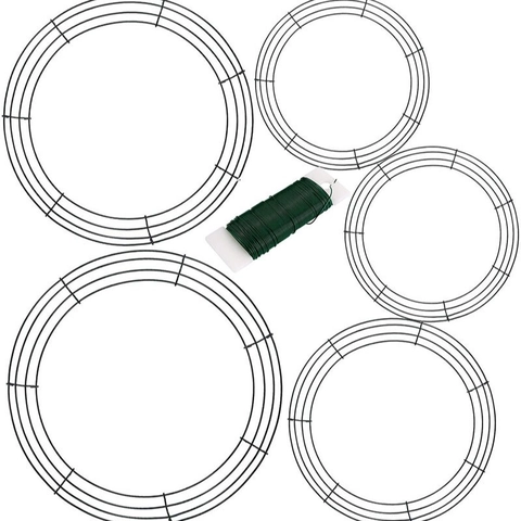 Round Metal Wire Wreath Frame Circular Iron Ring For DIY Floral Arrangement Christmas Holiday Decoration Crafts