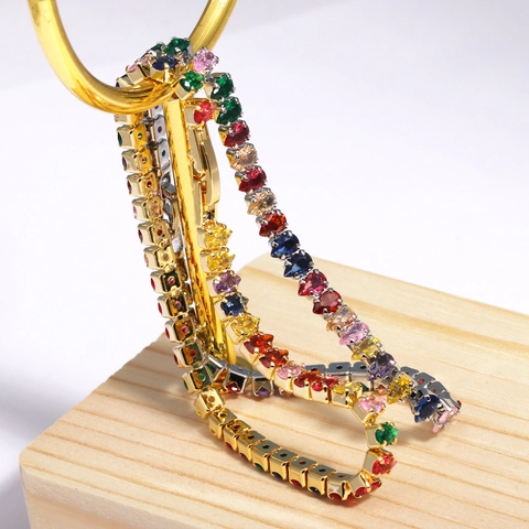 Pulsera Tennis Arcoíris Zircón Corte Pera Colorido Cobre Chapado En Oro 18K Joyería Regalo Mujer Elegante