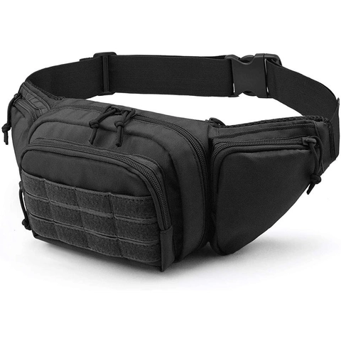 Tactical Waist Bag Oxford Cloth Waterproof Multi-Pocket Outdoor Hiking Running Cycling Utility Fanny Pack Molle System