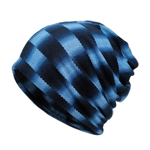 Slouchy Beanie Muts Polyester Dambordpatroon Ademend Lichtgewicht Tulband Pet Pullover Mannen Vrouwen Veelzijdig