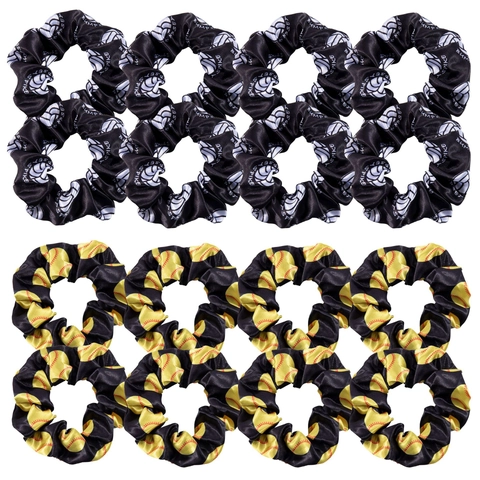 Coleteros De Satén Estampado Voleibol Y Softbol Gomas Para El Cabello Accesorios Elásticos Para Mujeres Niñas