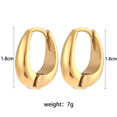 Fashion Minimalist Stainless Steel Pear Shaped Earrings For Women 18K Gold Plated Teardrop Huggie Earrings Elegant Jewelry