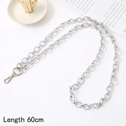 Aluminum Irregular Geometric Bag Chain Replacement Strap Metal Crossbody Shoulder Bag Chain Gold Silver For Women Bags