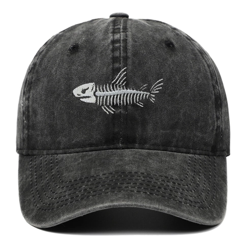Gorra De Béisbol De Algodón Lavado Bordado De Espina De Pescado Retro Dad Hat Unisex Ajustable Gorra Sol