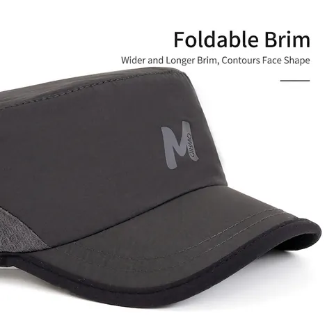 Cappello Militare Piatto Cadet Cap Maglia Traspirante Asciugatura Rapida Protezione Solare Sport All'aperto Regolabile Unisex