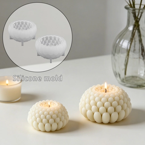 Stampo In Silicone A Forma Di Succulenta Per Realizzazione Candele DIY Sapone Aromatico Gesso Resina Design 3D
