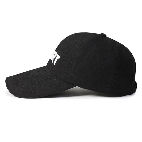 Unisex Polyester Baseball Cap Adjustable Metal Buckle Long Brim Sun Protection Outdoor Sports Letter Embroidery Fashion Hat