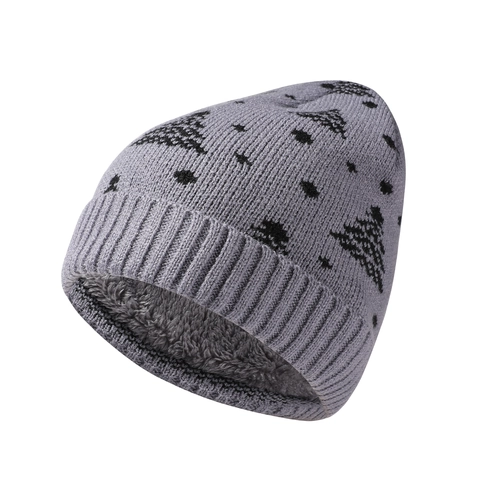 Berretto Invernale Caldo In Maglia Di Natale Per Donna Uomo Foderato In Pile Jacquard Albero Fiocco Di Neve Cappello Da Sci