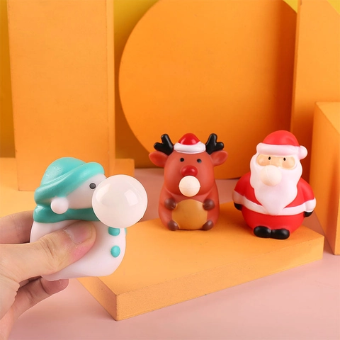 Squishy Toy Χριστουγεννιάτικο Ζώο Άγιος Βασίλης Χιονάνθρωπος Pvc Tpr Παιχνίδια