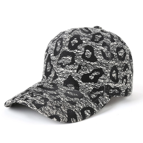 Luipaardprint Honkbalpet Verstelbaar Ademend Zonbescherming Polyester Hoed Voor Heren Dames Streetwear