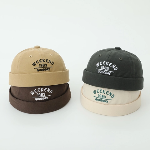 Cappello Docker Bambini Miki Senza Falda Cotone Retro Weekend Ricamato Per Ragazzi Ragazze