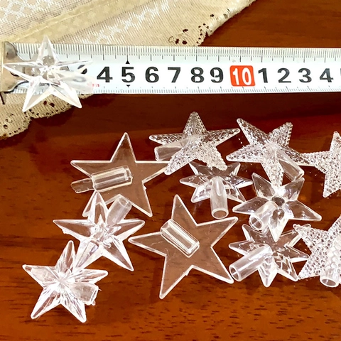 Puntale Per Albero Di Natale Stella Trasparente In Plastica Acrilica Decorazione Per Feste Festive Accessori