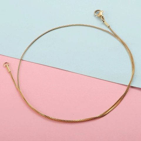 Collana A Catena Veneziana Acciaio Inossidabile Placcatura Sottovuoto Minimalista Lucido Gioielli Per Donne Uomini Semplice Versatile