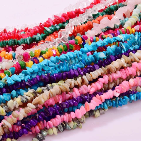 Natural Stone Chips Irregular Gemstone Beads For DIY Jewelry Making Necklace Bracelet Agate Crystal Polished
