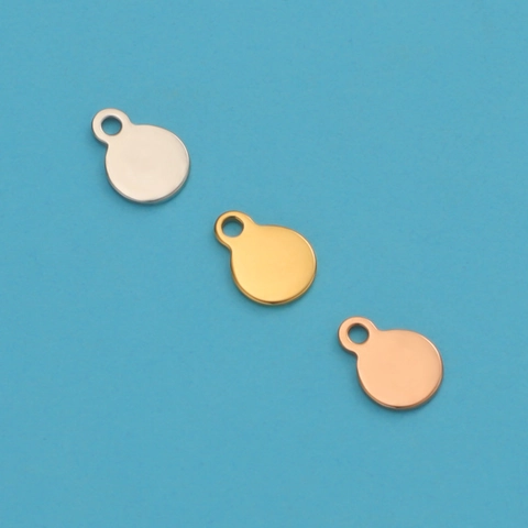 Runde Anhänger 304 Edelstahl Spiegelpoliert Kleine Kreisform Pendants Für DIY Schmuckherstellung Zubehör