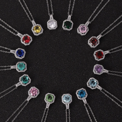 Luxury Copper Zirconia Perfume Bottle Pendant Necklace For Women Full Rhinestone Geometric Inlaid Clavicle Chain Fashion Jewelry Gift
