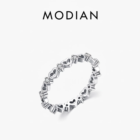 Hohlherz Ring 925 Sterlingsilber Mikro Pave Zirkon Stapelband Modeschmuck Geschenk Für Frauen Romantisch Elegant
