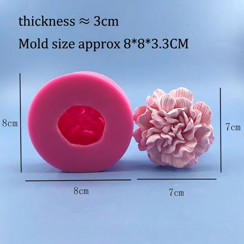 3D Blume Silikonform Für Pfingstrose Nelke Kerze Seife Harz Gips DIY Backen Kuchen Dekoration Fondant Form Rosa