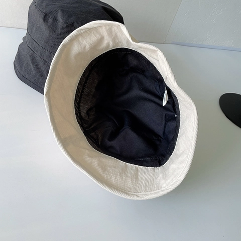 Bucket Hat Solid Color Cotton Breathable Foldable Adjustable Drawstring Summer Sun Shade Outdoor Casual For Women Men