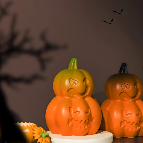 Halloween Pumpkin Silicone Mold 3D Stacked Jack-O-Lantern Smile Face DIY Epoxy Resin Candle Casting Craft Tools