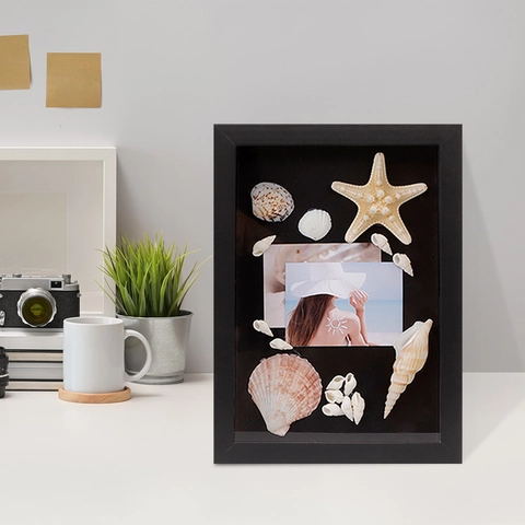 Deep Shadow Box Display Frame MDF Wood Memory Box For Dried Flowers Specimens Keepsake Home Decor Tabletop Wall Mount