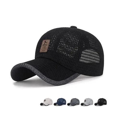 Cappello Baseball Rete Traspirante Estivo Cappello Sole Regolabile Visiera Curva Sport All Aperto Unisex