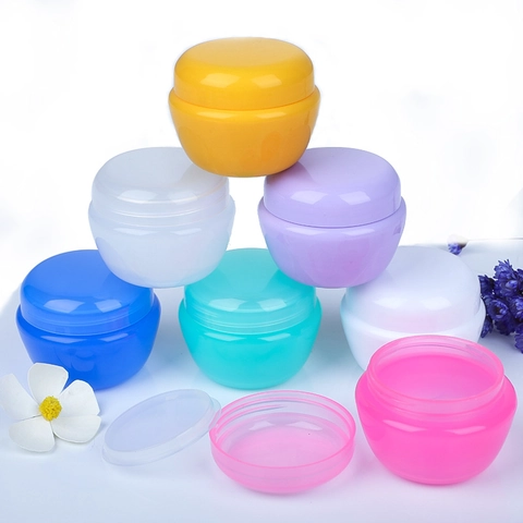 Mushroom Shaped Cosmetic Cream Jars Refillable Travel Containers PP Plastic Storage Pots With Lids And Gaskets For Face Cream