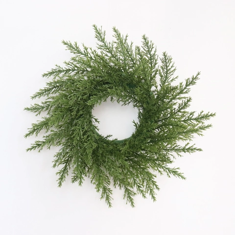 Künstlicher Kiefernadelkranz Grün Kunststoff Realistisches Laub Für Weihnachten Hochzeit Party Wand Tür Deko Natürlich