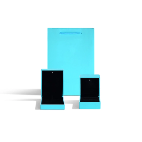 Scatola Regalo Gioielli E Borsa Con Luce LED Per Anello Pendente Collana Confezione Fodera In Velluto Elegante