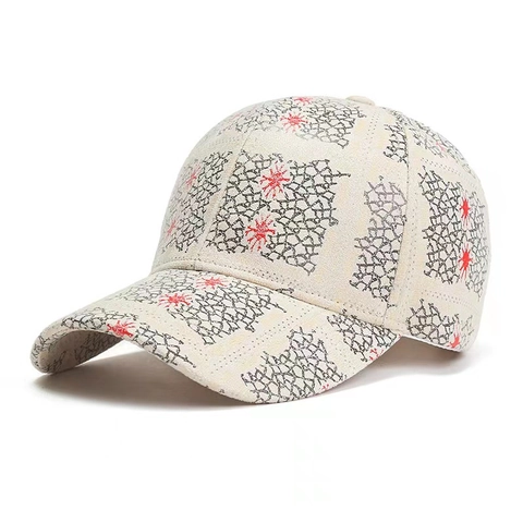 Baseball Cap Unisex Polyester Star Print Crack Pattern Peaked Sun Hat Adjustable Casual Outdoor Streetwear