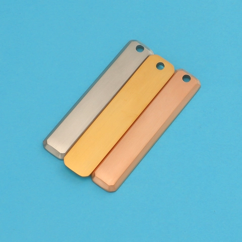 Rectangular Octagonal Bar Pendant 304 Stainless Steel DIY Jewelry Making Accessory Minimalist 3D Pillar Geometric Charm Smooth Surface