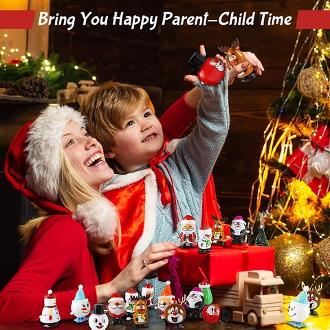 Giocattoli A Molla Di Natale Assortiti Babbo Natale Pupazzo Di Neve Renna Pinguino Plastica Meccanico Camminare Regali Festa Bambini