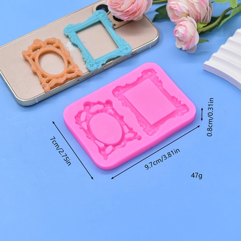 European Retro Frame Silicone Mold For Fondant Cake Decoration And DIY Resin Craft Vintage Relief Design