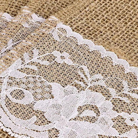 Rustic Burlap Lace Cutlery Holder Jute Tableware Pouch For Wedding Christmas Party Table Decoration Vintage Style