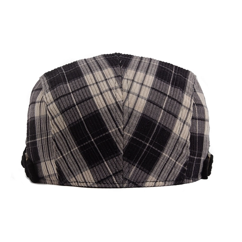 Berretto In Velluto A Coste A Quadri Retro Regolabile Stile Britannico Coppia Piatta Autunno Inverno Unisex