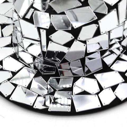 Disco Spiegel Fedora Hut Reflektierende Jazz Kappe Mosaik Bühne Party Performance Mode Accessoire Für Damen Herren